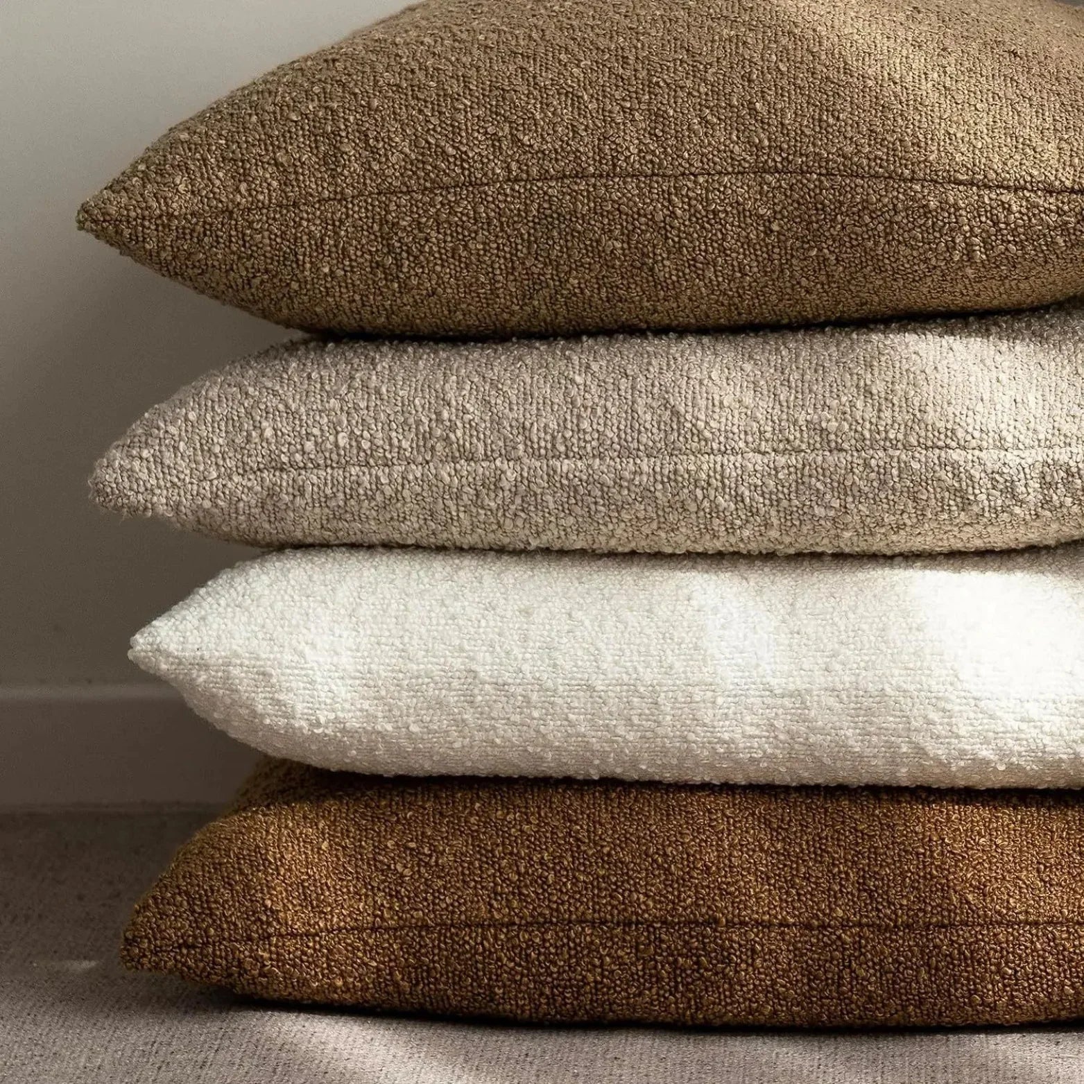 Kissenbezug Bouclé Luxe 45x45 Zacht Minimalistisch Design | Restfield