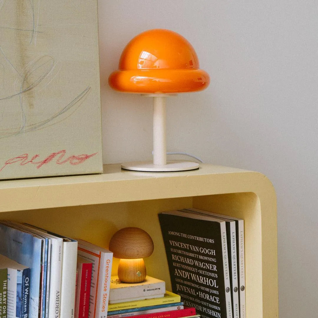 Tischlampe Glas Metall Verspielt 28cm Mint Grün Gelb Stimmungslicht Wohnzimmer Modern | Restfield