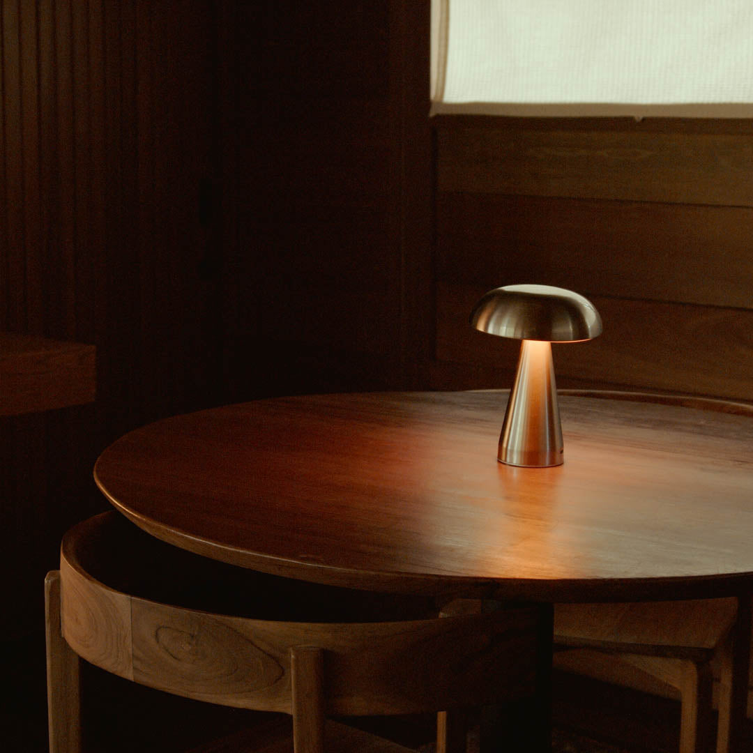 Lampe de table rechargeable tactile métal sans fil 3 niveaux de lumière or aluminium USB-C | Restfield
