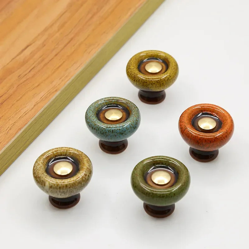 Schrankknauf Keramik Rund Modern 3.2cm Schublade Schrank Möbelknauf DIY Küche | Restfield